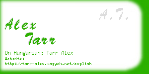 alex tarr business card